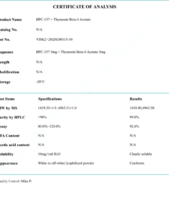 COA BPC-157, TB-500 10mg (Blend)