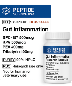 Gut Inflammation (60 Capsules) (Stable BPC-157, KPV, PEA, Tributyrin) FREE Shipping
