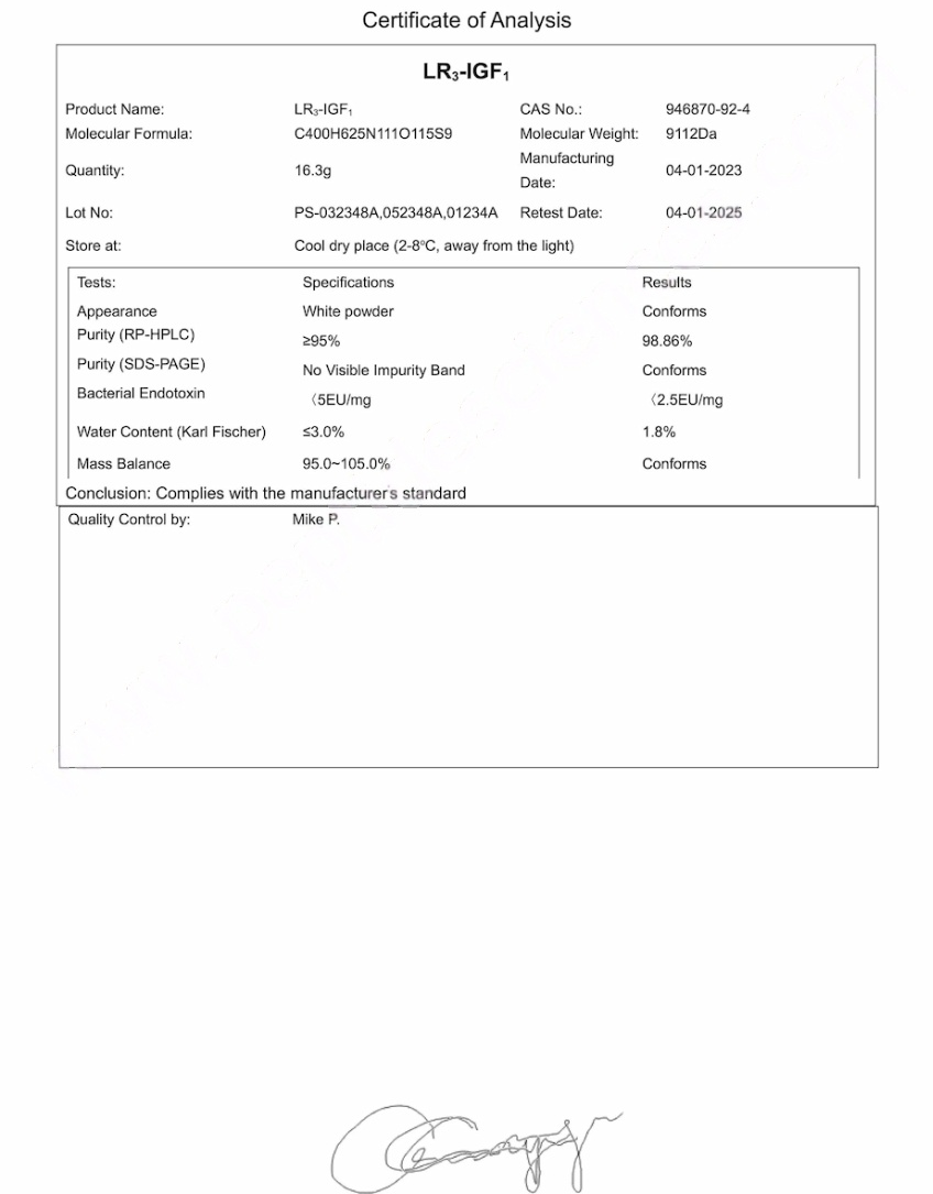 IGF-1 LR3 (Receptor Grade) 100mcg x 10 Vials IGF-1 LR3 (Receptor Grade) 100mcg x 10 Vials